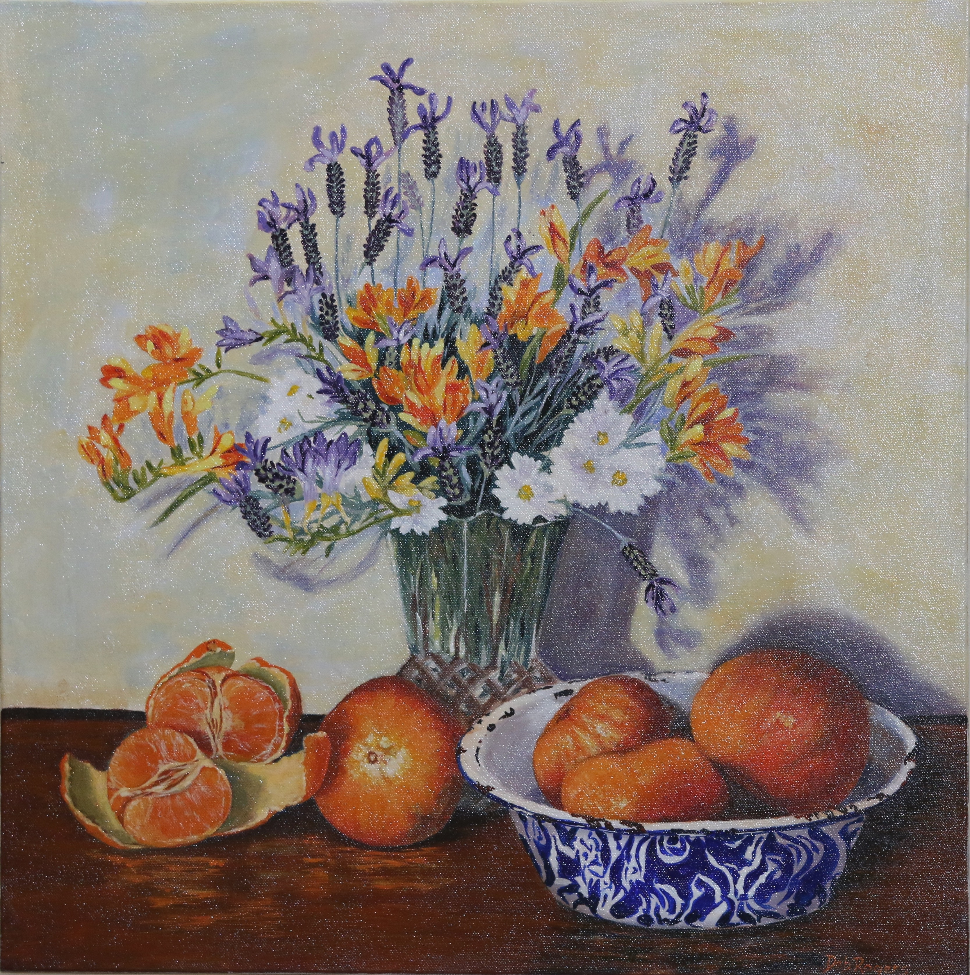 Freesias with Lavendar by Deb Rogers