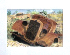 Rusting Car Lightning Ridge by Roger jones